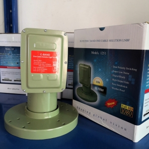 普斯C1252抗5G高频头C-Band LNBF高功率酒店专业抗5G信号干扰