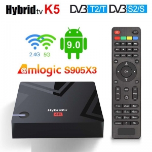 晶晨905X3 k5新款4K超高清共亯機，安卓9.0最新2G+16G S2/T2/C支持HEVC AVS2 AVS+ h265雙頻wifi